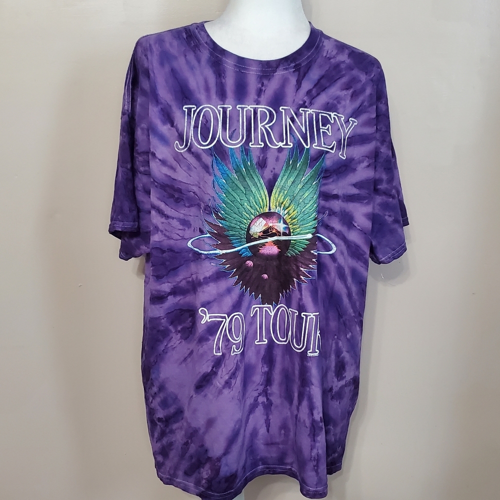 Journey 79 tour purple tiedye band tee